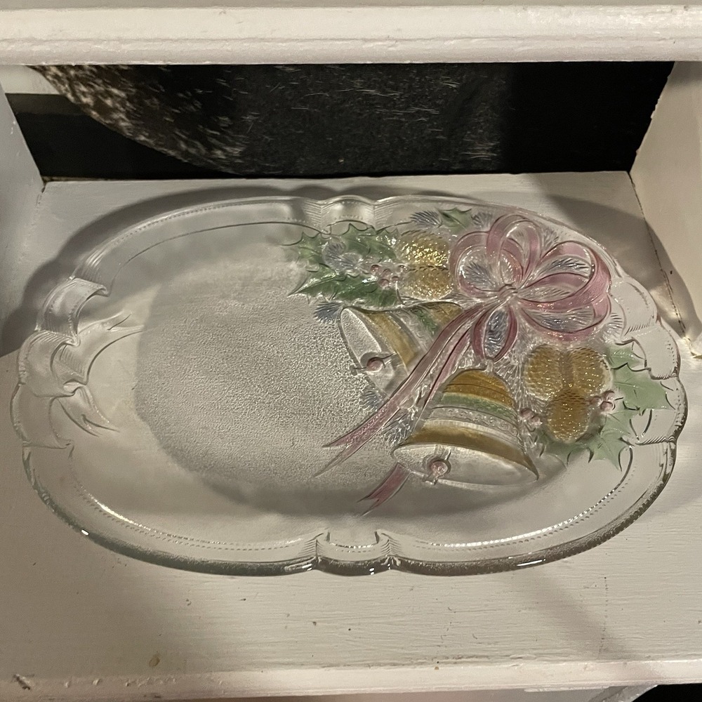 Vintage Mikasa Celebrations HOLIDAY BELLS Christmas / Holiday Candy Dish Tray